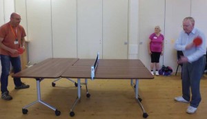 Stretch a net across three tables and Voila! Ping Pong anywhere! 